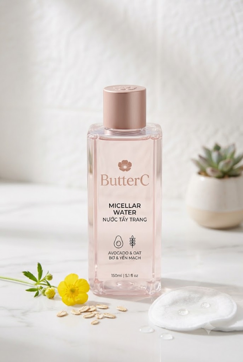 Nước tẩy trang micellar Butter-C, chai 150ml