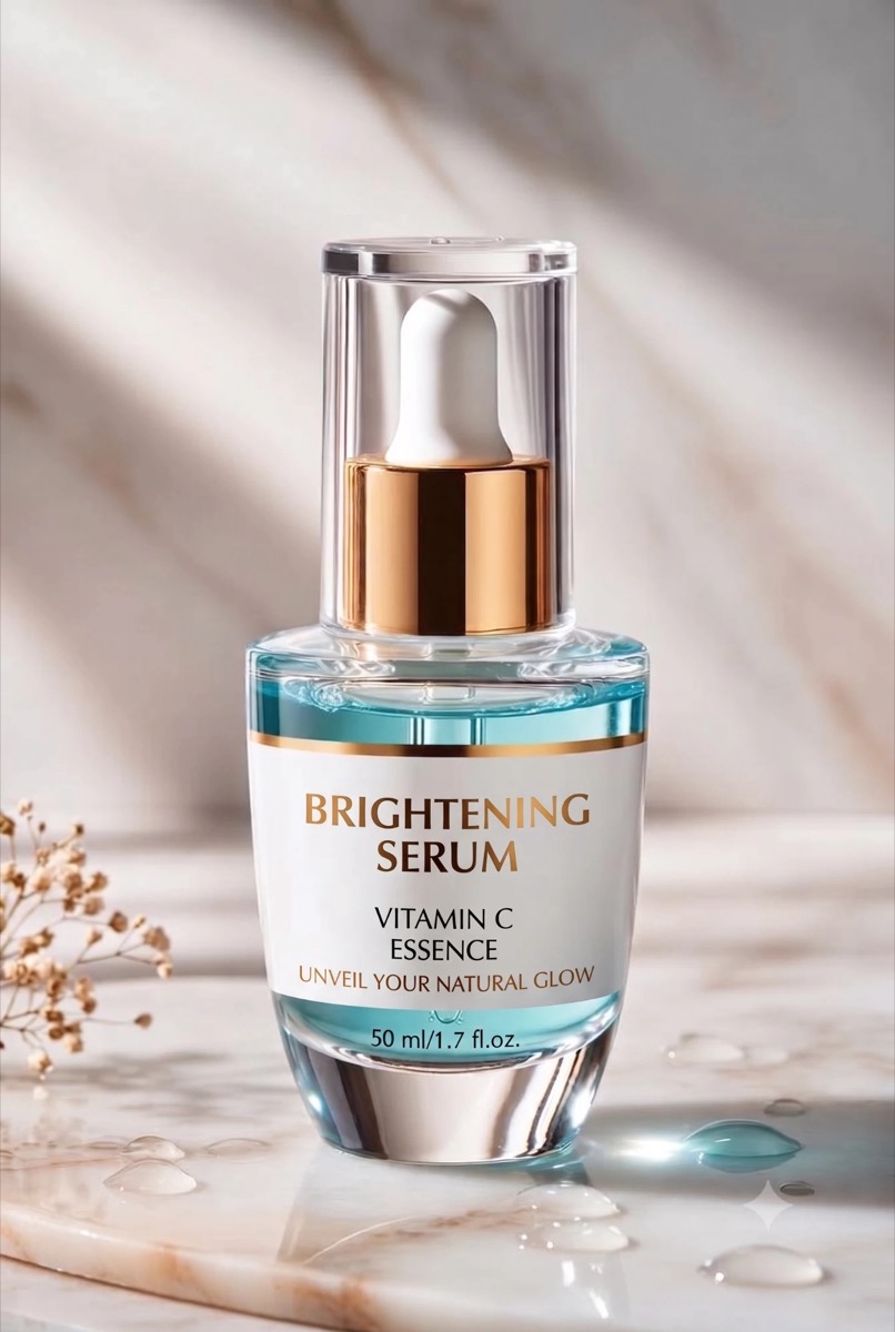 Brightening Serum vitamin C, chai thuỷ tinh 50ml kèm ống nhỏ giọt