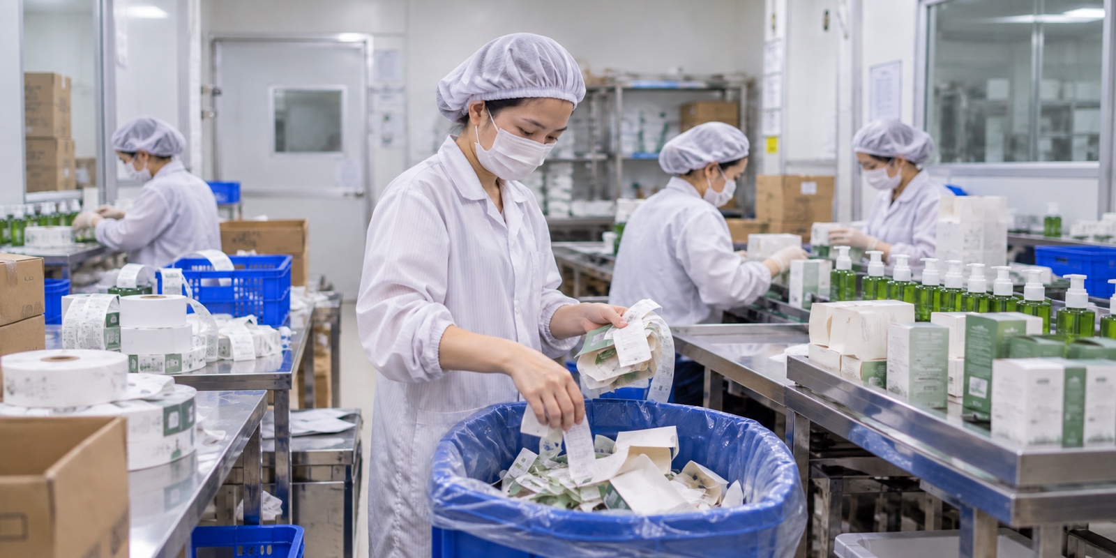 Line clearance mỹ phẩm: dọn quang dây chuyền, chống nhầm lẫn