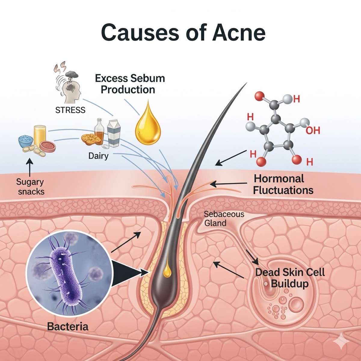 Chăm sóc da mụn: nguyên nhân, routine gợi ý và sai lầm thường gặp